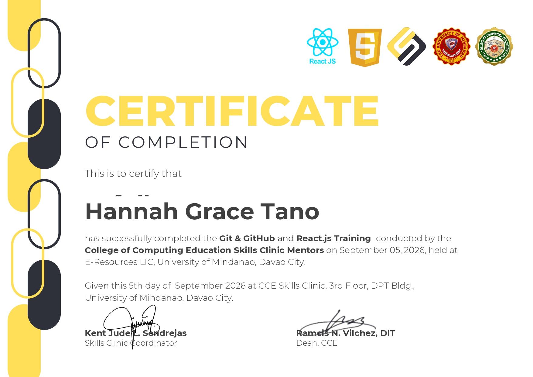 Git & Github and React.js Training — College of Computing Education Skills Clinic Mentors