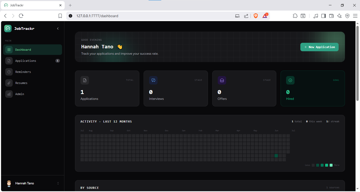 JobTrackr: Job Application Tracker