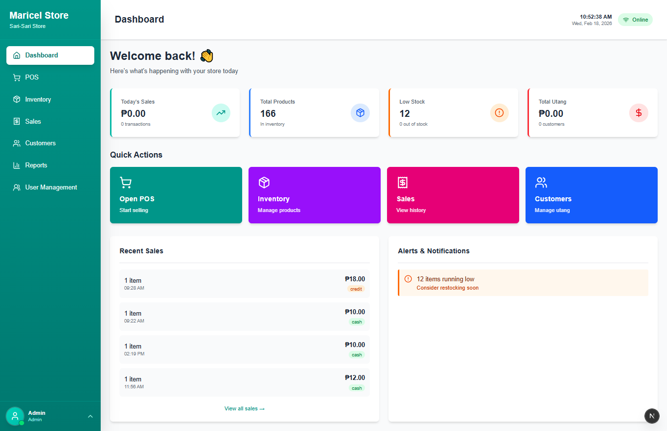 Sari-Sari Store Management System
